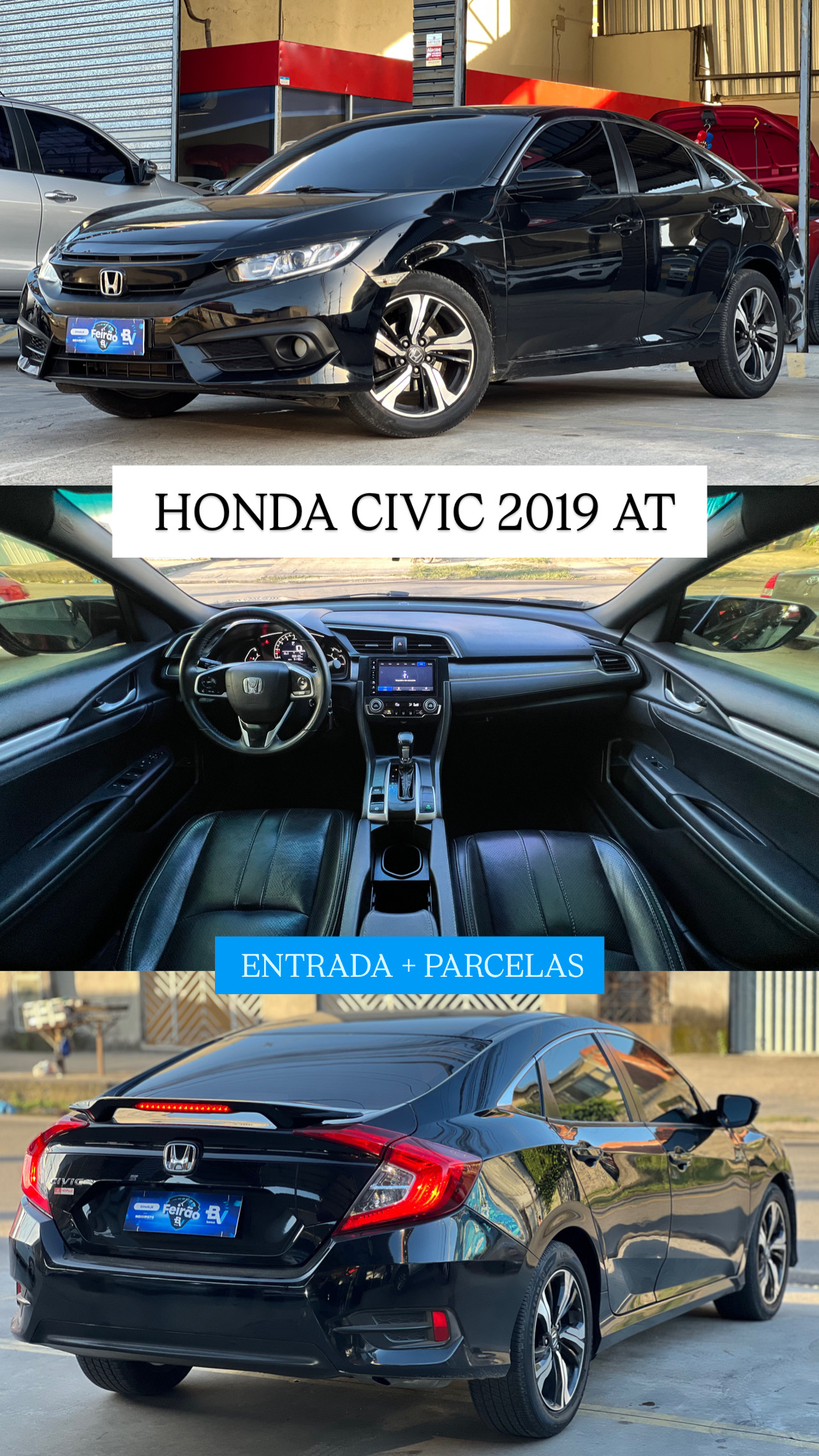 ⚠️HONDA CIVIC 2019 AT / ENTRADA+ PARCELAS